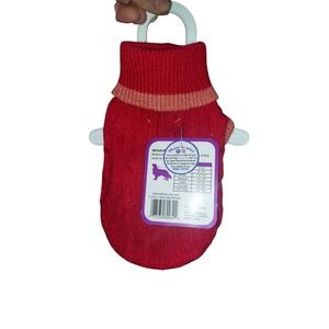 red Sweater Dog New Fashion Pet XXS XXSmall Knit Valentines